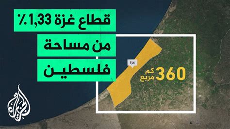كم تبلغ مساحة قطاع غزة